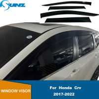 รถหน้าต่างด้านข้าง Visors สำหรับ Honda Crv 2017 2018 2019 2020 2021 2022อะคริลิคหน้าต่าง Visor Sun Rain Deflector Guard กันสาด Shelter