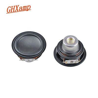 GHXAMP 2.5นิ้ว66มม. 6OHM นีโอดิเมียมลำโพงกลางเสียงเบสกลมคุณภาพสูง20W สำหรับบ้านของมาร์เลย์ใช้ร่วมกันแบบพกพาขนาดเล็ก2ชิ้น