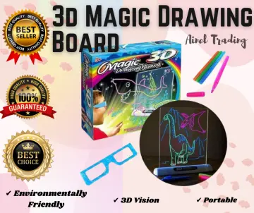 Kids Slate Magic Pad Deluxe Light Up LED Drawing Tablet With