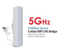 5GHz 300Mbps High Power Wireless CPE Bridge Elevator Monitoring Directional Network Stable Transmission Engineering WIFI High Speed Trans