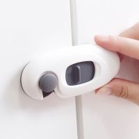 Children against baby safety lock to lock drawer button clip hand against the door locked refrigerator cupboard door lock protection