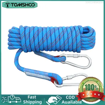 Moobody Climbing Rope 10m/20m Static Rapelling Rope For Fire Rescue Safety Tree Climbing Blue 10m