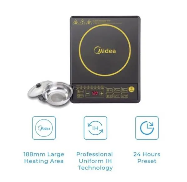 MIDEA INDUCTION COOKER (C20RT2002) WITH FREE GIFT Lazada