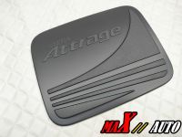 ครอบฝาถังน้ำมัน , ครอบกันรอยฝาถังน้ำมัน สำหรับรถ MITSUBISHI ATTRAGE ปี 2017-2020 สีดำด้าน มีโลโก้ ยี่ห้อ RICH