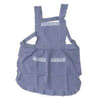 Double Lace Princess Kitchen Apron Practical Kitchen Waterproof And Oil-proof Apron(Dark Blue)