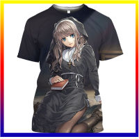 Anime Sexy Kawaii Girls 3D Printing Summer Man O Neck เสื้อยืดคอกลมแขนสั้นลำลอง Oversize Pullover แฟชั่นเสื้อยืด Top Men Clothing XS-5XL