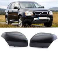 กรอบกระจกมองหลังผ้าคลุมกระจกมองหลังด้านนอกรถยนต์ไม่มีสีสำหรับรถ Volvo XC90 2007-2014 XC70 2008-2012