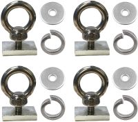 4 Pack Heavy-Duty Stainless Steel Eye Bolt tie Down Anchor kit for roof Rack. Also can be Used for fix The 4WD Awning and Other