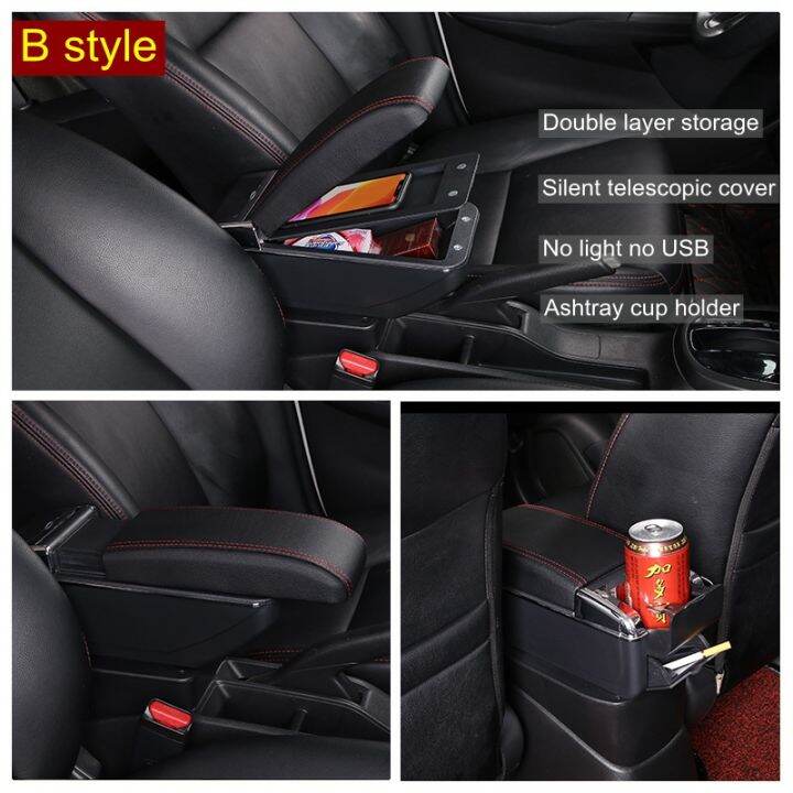 hot-dt-armrest-niva-1-layer-rotatable-car-central-storage-with-cup-ashtray-leather-retractable