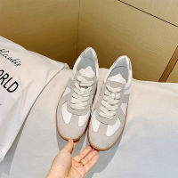 Spot parcel post German Training Shoes 2023 New Spring White Shoes Womens Flat R Casual Sneakers ins Street Shot Lace-up Shoes