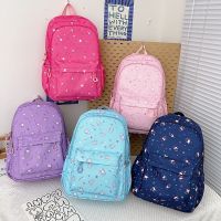 Fashionable Versatile Girls Backpack Mori Lightweight Nylon College Student Large Capacity Casual Simple Travel Bag Fashion Cartoon Printed School 【AUG】