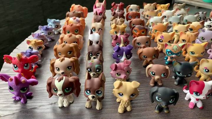 LPS CAT Littlest pet shop bobble head toys stands short hair kitty dog  dachshund collie spaniel