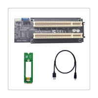 M.2 to Dual Pci Adapter Card Pci-Express X1 to M.2 Nvme Key-M Converter for Desktop Pc Asm1083 Chip