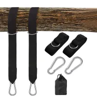 300X5Cm แคมป์ปิ้ง Hammock Tree Strap Set 2 Straps 2 Loops And Carrying Bag Long 250Kg No-Stretch Heavy Duty Straps For Hammock Kit ซื้อทันทีเพิ่มลงในรถเข็น