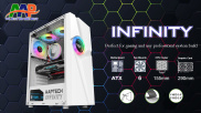 Case AAP INFINITY White 338x192x447mm, Sẵn Đèn LED RGB + Hông Kính Cường