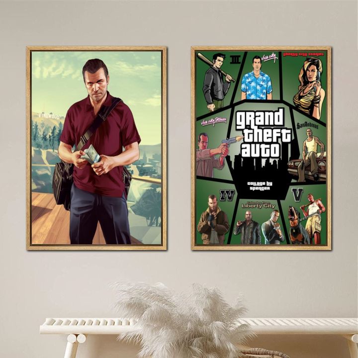 GTA 5 Poster San Andreas Poster Gta 5 Video Game Room Decor Gta Poster  Poster Room Decor 