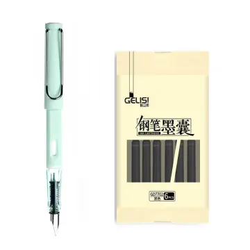 Fountain Pen Ink Set Replaceable Calligraphy pens for writing 0.38mm Nib  Office School Supplies Stationery Smooth Writing