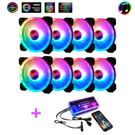Bộ 8 Quạt Tản Nhiệt, Fan Case Coolman Ver 4 Led RGB - Kèm Bộ Hub Sync Main thumbnail