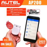 Magee8 Autel AP200บลูทูธ-เครื่องมือสแกนเนอร์รถ OBD2ระบบเต็มรูปแบบการวินิจฉัยเครื่องอ่านโค้ด