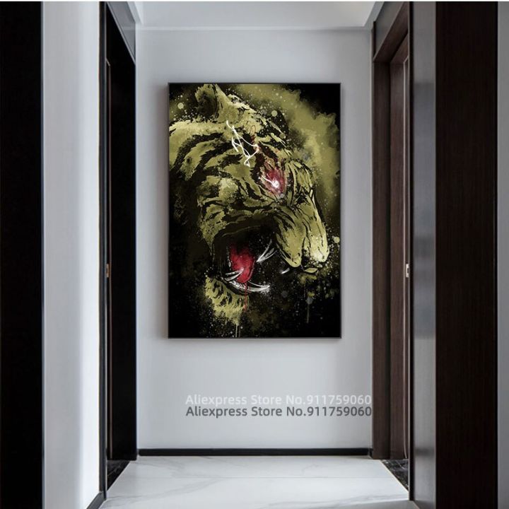eye-of-the-tiger-wall-art-โปสเตอร์พิมพ์ภาพวาดผ้าใบภาพตกแต่ง-cuadros-0822