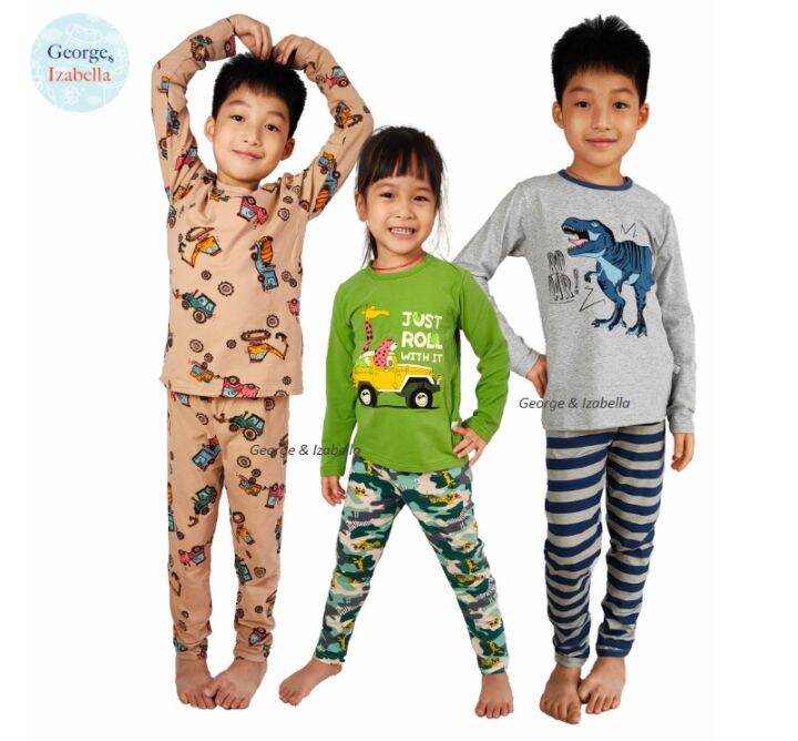 George Izabella Kids Pyjamas Boy Pyjamas Girl Pyjamas Baju Tidur Kanak Baju Tidur Budak Cotton Kids Pyjamas Lazada