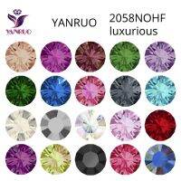 【When the flowers bloom】 YANRUO 2058NOHF F Latback ทุกขนาดคริสตัล R Hinestones หินเล็บเสื้อผ้าสำหรับเย็บปักถักร้อยงานฝีมือ DIY ตกแต่งอัญมณี