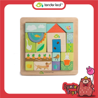 Tender Leaf Toys ของเล่นไม้ ของเล่นเสริมพัฒนาการ ถาดตัวต่อสวนหย่อม Garden Patch Puzzle