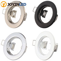 10pcs Round Metal Recessed LED Ceiling Light Frames MR16 GU10 Bulb Fixtures Downlight Holder GU10 Spot Light Fitting For Housing