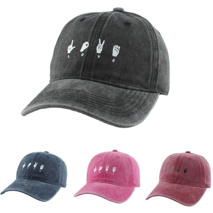 หมวกแก๊ปพิมพ์ลายรักแฟชั่นแนวสตรีทหมวกแก๊ปเบสบอลผ้าฝ้ายซักได้สำหรับผู้ชายผู้หญิงหมวกกันแดดปรับได้