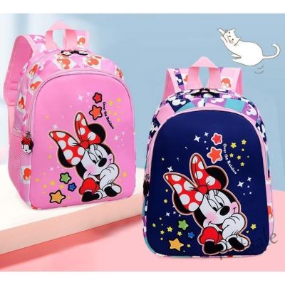 【hot sale】♠❂ C16 Summer New Minnie Mouse Cartoon Schoolbag Childrens Backpack Both Men and Women Can Reduce The Burden of Cartoon Kindergarten Schoolbag