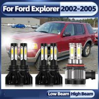 โคมไฟ LED ไฟตัดหมอกอัตโนมัติรถยนต์สีขาวสำหรับ Ford Explorer 2002 2003 2004 2005หลอดไฟไฟหน้ารถมอเตอร์ไซค์แบบ Led Canbus 360W 12V 6000K