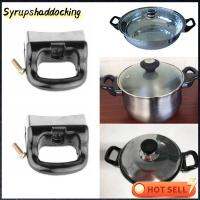 SYRUPSHADDOCKING 2pcs พร้อมสกรูยึด หม้อซอส หลุมเดียว สำหรับหวดในครัว ที่จับหม้อ หูหม้อความดัน กระทะสั้นด้านข้าง จับยึดจับ