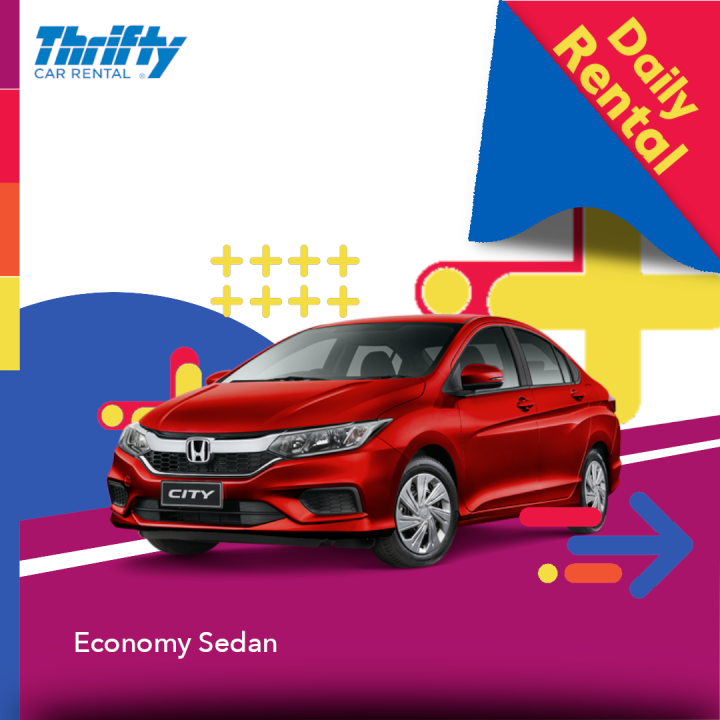 Thrifty Economy Sedan 1day Car Rental Toyota Vios Sanitized Car (Pick