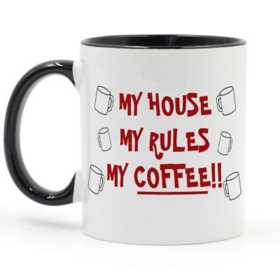 【High-end cups】2020บ้านของฉันกฎของฉันแก้วกาแฟของฉัน350มิลลิลิตรถ้วยเซรามิกนมชาถ้วยแก้วของขวัญแก้ว D Ropshipping