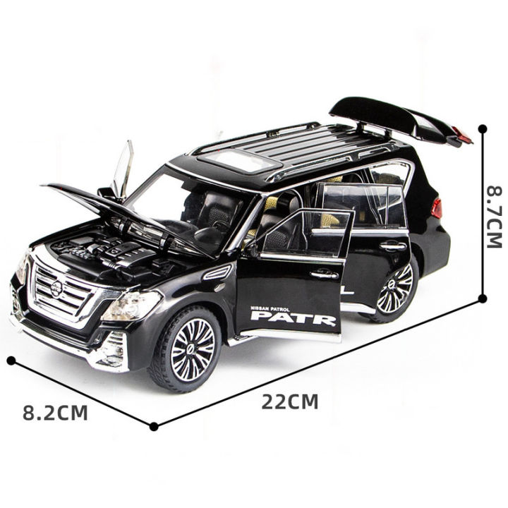 ใหม่1-24-alloy-diecast-รุ่นรถยนต์ของเล่น-nissan-patrol-miniature-off-road-โลหะรถรวบรวมของขวัญเด็กวันเกิด-toys
