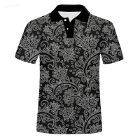 Pattern 2023 Black White Design Polo Shirts Men 3d Print Tees Tops Shirts Male Casual Short Sleeve Men Polo Customize Unisex summer polo