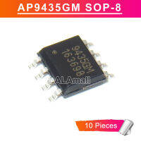 10ชิ้น9435GM SOP8 AP9435GM AP9435GM-HF SOP-8 SMD P-Channel-30V/-5.3A MOSFET พลังงานใหม่เดิม