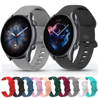 ✖ฮูดดี้❦สำหรับ Huami Amazfit GTR 3 Pro GTR3สายซิลิโคนสายนาฬิกาข้อมือเปลี่ยนข้อมือสร้อยข้อมือ22มิลลิเมตรวงสำหรับ Amazfit GTR 2 2E 47มิลลิเมตรนาฬิกา