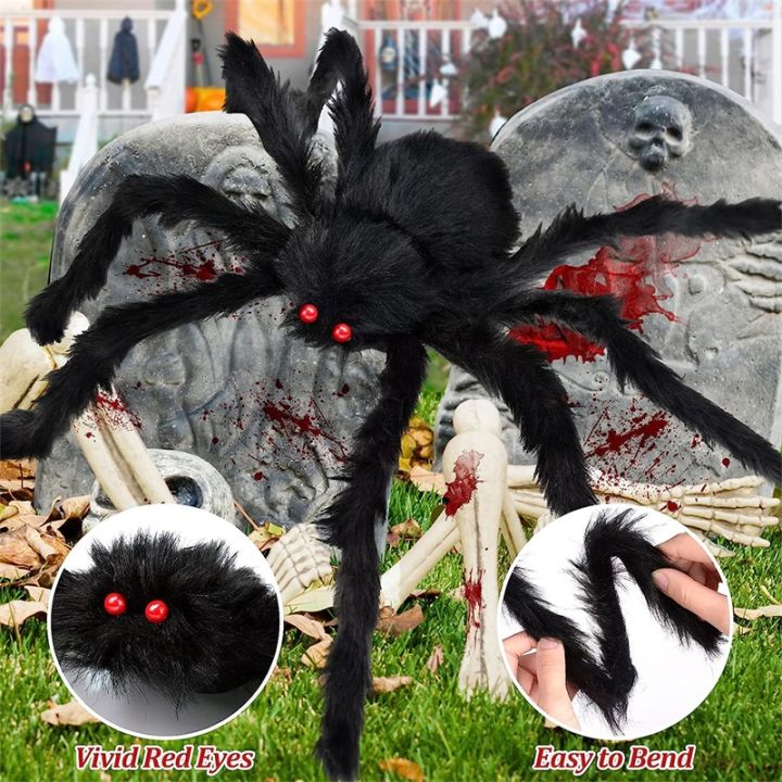 Halloween Spider Decorations, Huge Hairy Scary Halloween Spider Prop ...