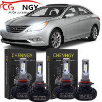 สำหรับ Hyundai Sonata (YF) 2010-2014-หลอดไฟหน้า LED ไฟต่ำสูง12-24V 6000K สีขาว (2คู่)