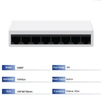 IENRON-Link เราเตอร์อินเตอร์เน็ตมินิ8พอร์ต100 Mbps สวิตช์อีเธอร์เน็ตที่รวดเร็วพร้อมแหล่งจ่ายไฟ Vlan สำหรับสวิตช์ JHJ3825เส้นทางกล้อง Ip/Wifi