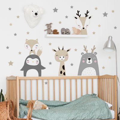 Baby Nursery Wall Decals Forest Animals Baby Room Wall Sticker Forest Animals - Wall Stickers - Aliexpress