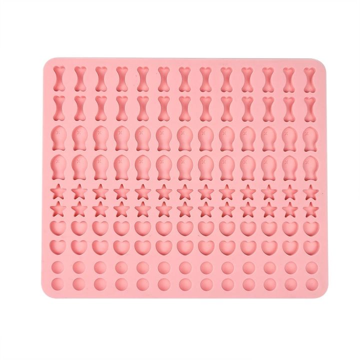 130-grid-mini-fish-bones-star-heart-candy-silicone-mat-baking-mold-pet-treats-dog-food-baking-tray-mold-cookie-biscuit-cake-mold
