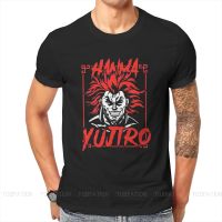 Red Badass Fashion Tshirts Grappler Baki Hanma Yujiro Dou Manga Men Style Fabric Streetwear T Shirt Round Neck Oversized