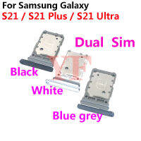 Pemegang Sim untuk อะแดปเตอร์ S21 Samsung Galaxy S21บวกบวก S21อัลตร้าเดี่ยวซิม Kad Dulang Pemegang อะแดปเตอร์สล็อต Soket Pembaikan Bahagian