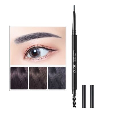 2021 New Long Lasting Double Ended Eyebrow Pencil Waterproof Rotatable Ultra Slim Pen