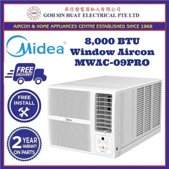 [BULKY] Midea 2 Ticks R32 MWAC-09PRO 8,000 BTU Window Aircon Unit w ...
