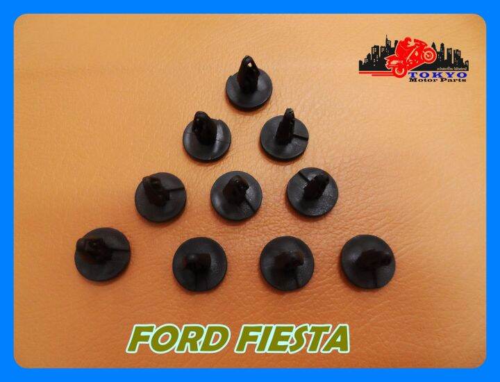 ford-fiesta-front-bumper-locking-clip-black-set-10-pcs-กิ๊บล็อกกันชนหน้า-สีดำ-เซ็ท-10-ตัว-สินค้าคุณภาพดี