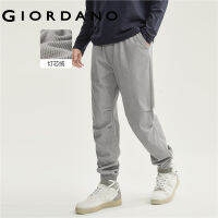 GIORDANO Men Joggers Elastic Waist Bartack Knee Corduroy Joggers Solid Color Multi-Pocket Warm Fashion Casual Joggers 18112705TH