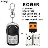 ROGER 2022 H80 E80 ROGER TX22ที่เปิดประตูโรงรถรีโมทคอนโทรล,เครื่องโรเนียวประตูสำหรับคำสั่งโรงรถ433.92 Mhz กุญแจ Fob